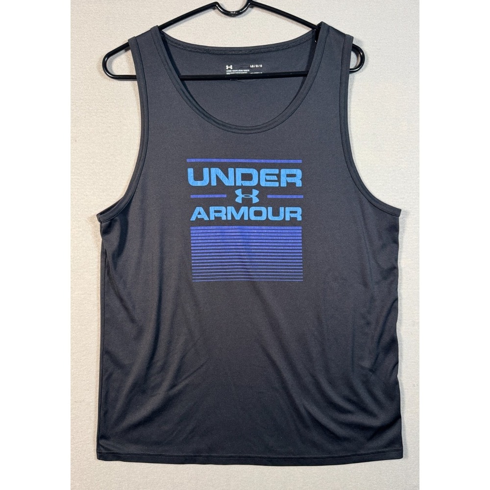 Under Armour Men's Heat Gear Turned up Tank Top  - Black - Size L